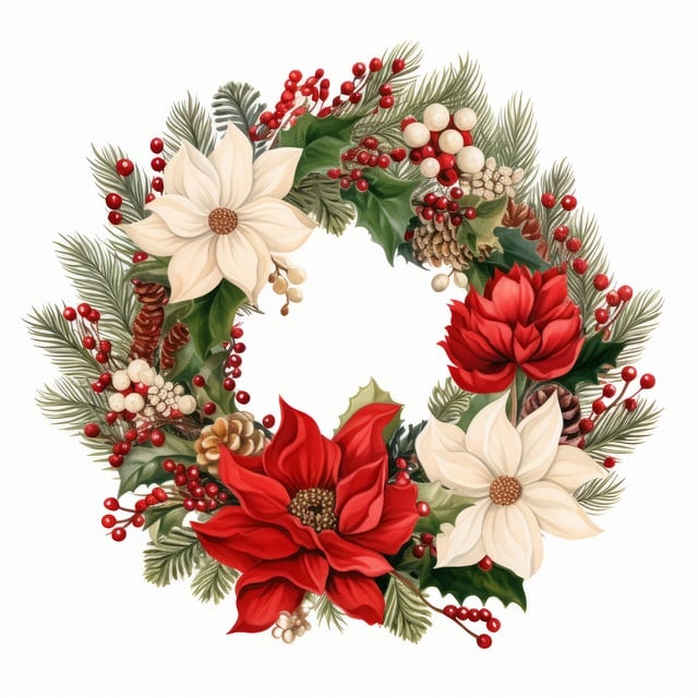 圣诞节, 出现花圈, 花圈